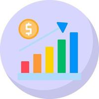 Growth Graph Vector Icon Design