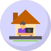 Work From Home Vector Icon Design