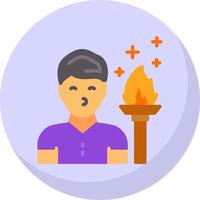 diseño de icono de vector de hombre comedor de fuego