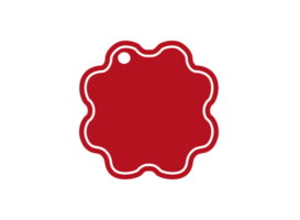 Red Blank Label with white outline png