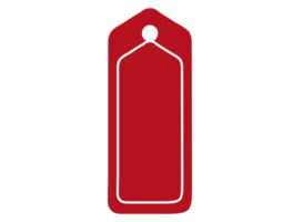 rouge Vide étiquette avec blanc contour png