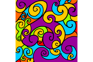 Colorful Swirl Background Pattern design png