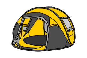 Yellow Camping Tent png