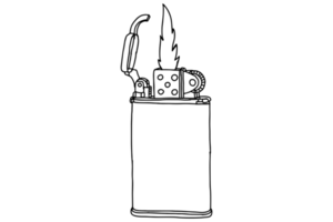 Lit Gas Lighter png