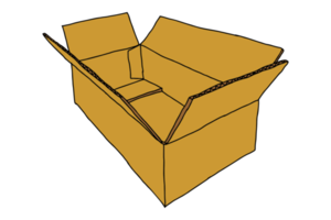 Open Cardboard Box png