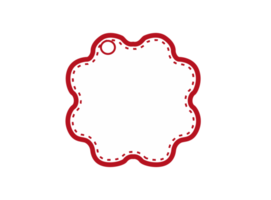 White Blank Label with Red outline png