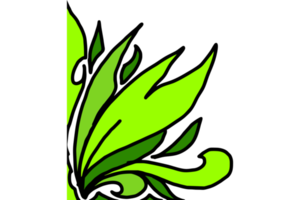 Grün Flora Ornament Rand zum Design png