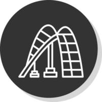 Roller Coaster Vector Icon Design