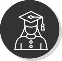 Graduate Woman Vector Icon Design