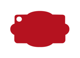 vermelho em branco rótulo png