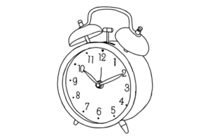 classic Circle alarm clock png