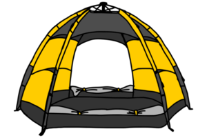 Yellow Camping Tent png