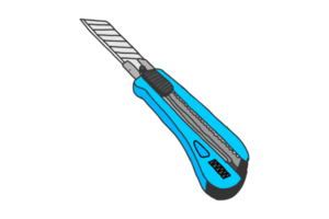 Blau Scharf Cutter Messer png