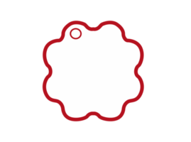 White Blank Label with Red outline png