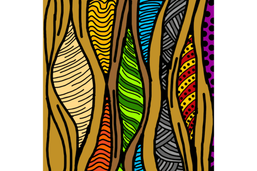 piazza sfondo con un' colorato largo varietà di astratto modelli png