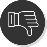 Thumbs Down Vector Icon Design