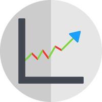 Line Graph Vector Icon Design