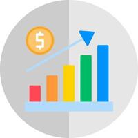 Growth Graph Vector Icon Design