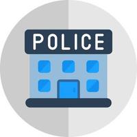 Police Station Vector Icon Design