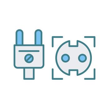icono de vector de enchufe