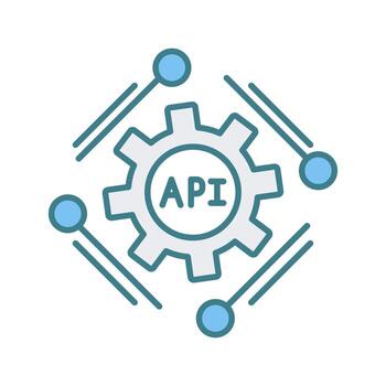 icono de vector de api