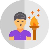 diseño de icono de vector de hombre comedor de fuego