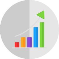 Growth Graph Vector Icon Design