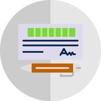 Bank Check Vector Icon Design