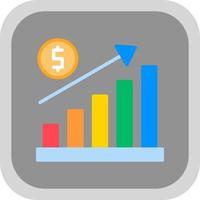 Growth Graph Vector Icon Design