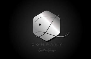 plata gris l alfabeto letra logo icono diseño con metal y elegante estilo. creativo polígono modelo para negocio y empresa vector