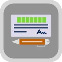 Bank Check Vector Icon Design