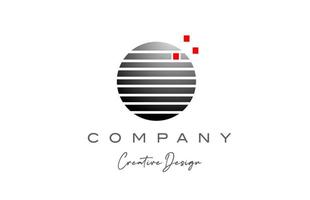 geométrico o alfabeto letra logo con línea y puntos corporativo creativo modelo diseño para negocio y empresa vector