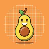 Avocado Vector Cartoon Character