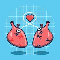 Hearts Vector Cartoon Illustration