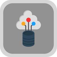 diseño de icono de vector de datos de nube