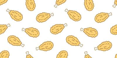 Chicken nugget seamless pattern vector Crispy Fried isolated wallpaper background