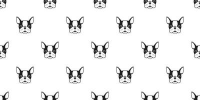 dog Seamless vector french bulldog Pattern face head isolated wallpaper background