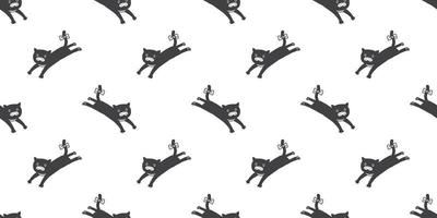 cat seamless pattern vector kitten jump isolated wallpaper background