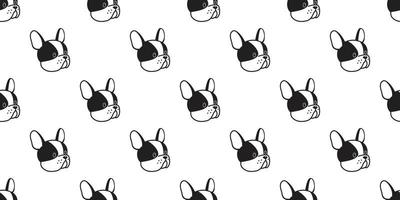 dog Seamless french bulldog vector Pattern dog head isolated wallpaper background