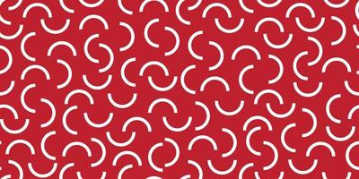 Seamless Pattern Arcs Geometric Vector isolated wallpaper background red