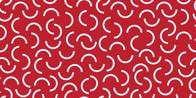 Seamless Pattern Arcs Geometric Vector isolated wallpaper background red