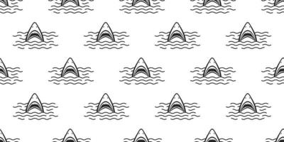 Shark Seamless Pattern vector fin dolphin fish ocean isolated background wallpaper white