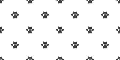 dog Paw Seamless Pattern vector foot print Paw cat puppy kitten wallpaper isolated background white