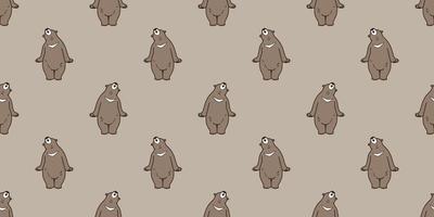 seamless pattern bear polar bear vector icon isolated wallpaper background brown