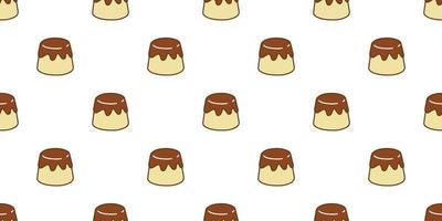 Cake seamless pattern vector pudding caramel isolated wallpaper background