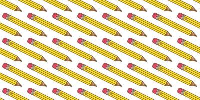 Pencil seamless vector pattern pen isolated background wallpaper