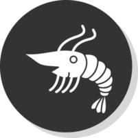 diseño de icono de vector de camarones