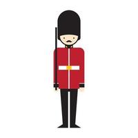 Queen Guard cartoon icon Vector illustration character