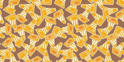 Traffic Cones Seamless Pattern vector isolated wallpaper background orange