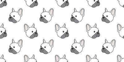 dog seamless french bulldog vector pattern isolated wallpaper background